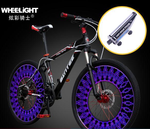 Підсвітка коліс велосипеда веселка 14 LED USB акумулятор на спиці велопідсвітка габарит