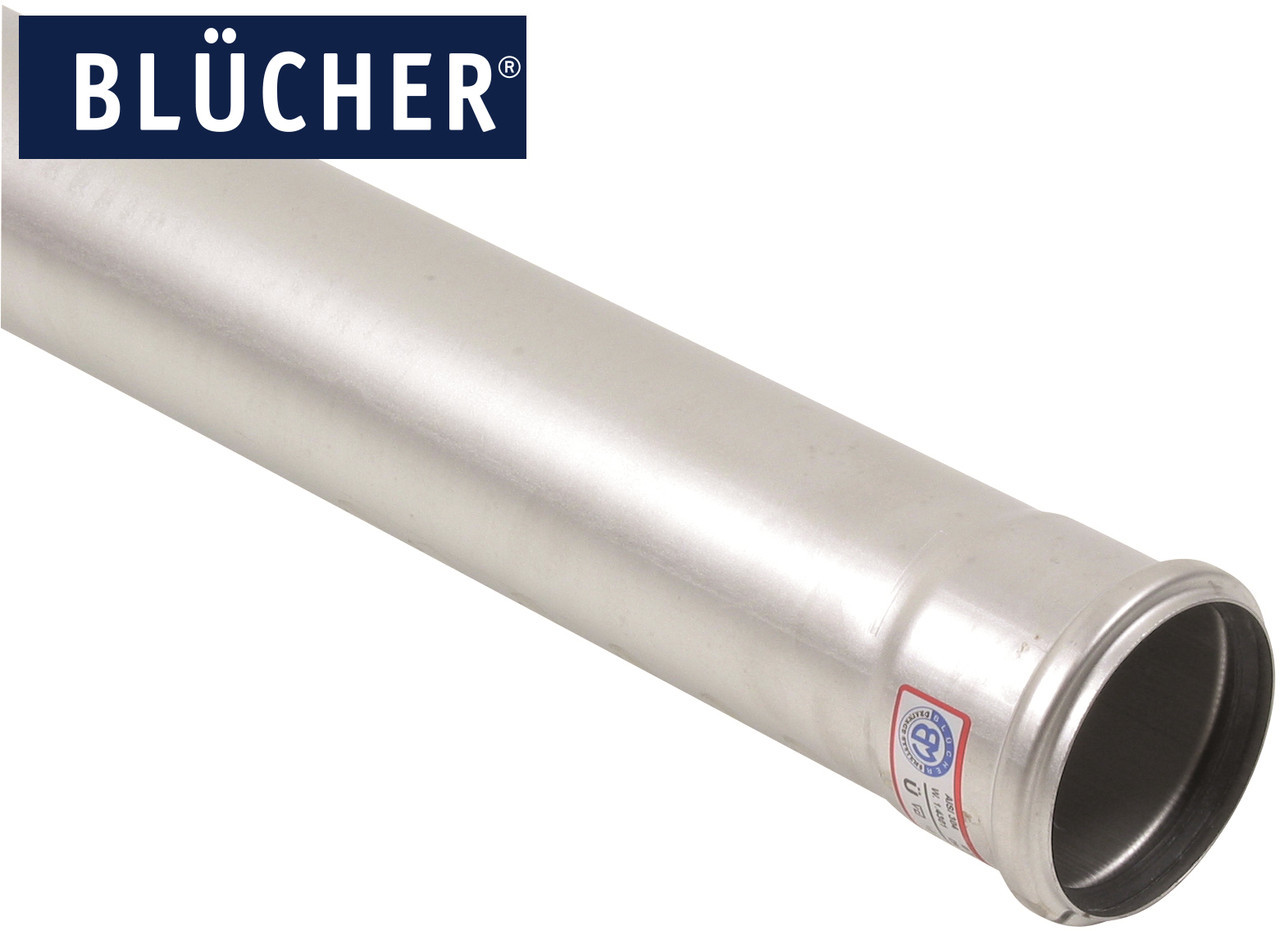 Каналізаційна труба BLUCHER з нержавіючої сталі AISI304 / AISI316L, 1000мм, DN75