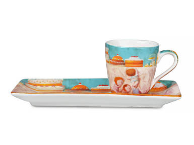 Чашка кавова 75 мл з блюдцем Gapchinska 2 пр. Солодке життя Гапчинська 924-194 для кави еспресо VE