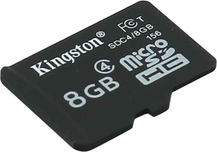 Картка пам'яті micro SDHC 8Gb Kingston (SDC4/8GB) Class 4