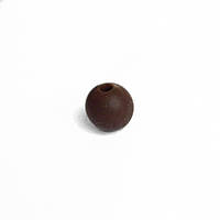 9мм (коричневый) круглая, силиконовая бусина