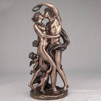 Скульптура Veronese Зефір та Флора Божественне кохання 37 см 73010 статуетка закохані фігурка VE, фото 1