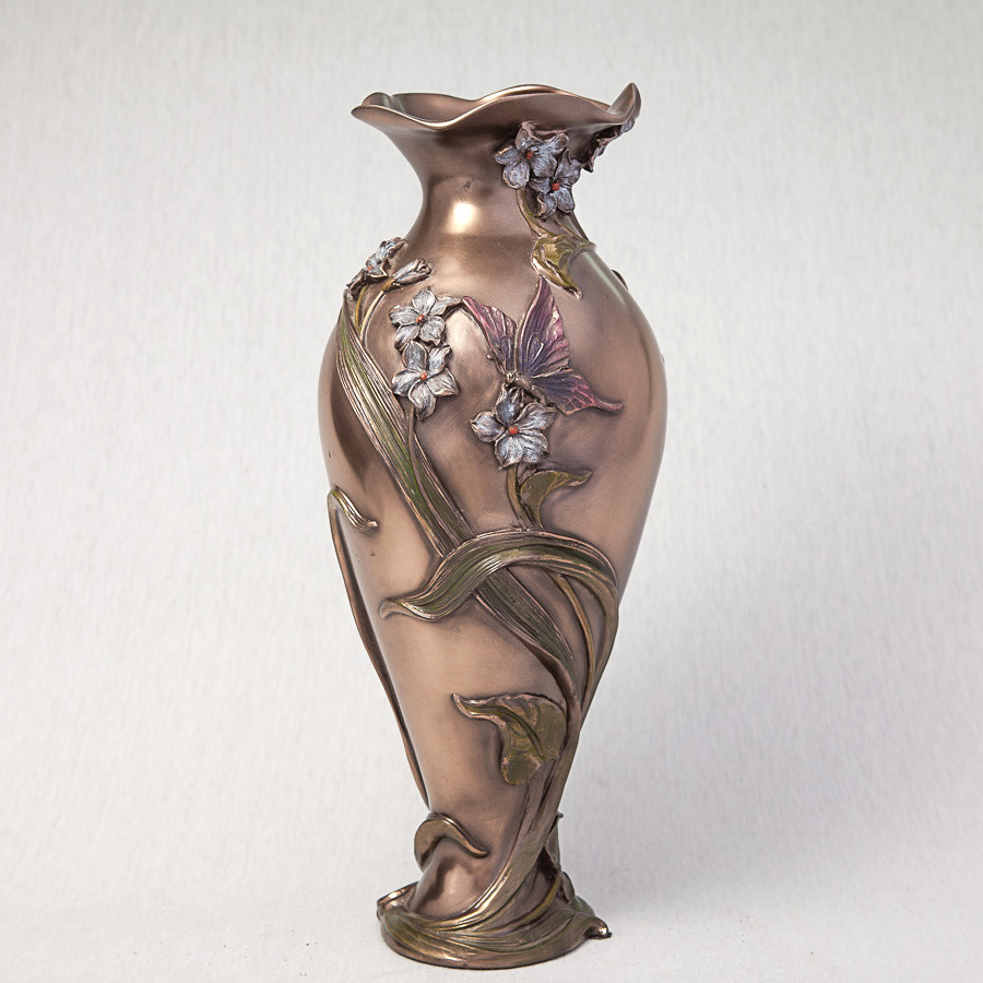 Ваза Veronese Метелик у фіалках 34 см 10407 VE