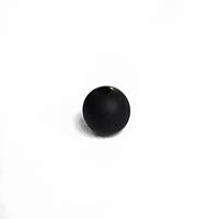 9мм (черный) круглая, силиконовая бусина