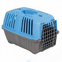 Переноска Pratico 2 Пратико 2 для кішок і собак блакитна (55х36х36см, до 18кг) метал двері