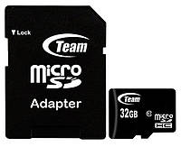 Картка пам'яті micro SDHC 32Gb Team (TUSDH32GCL1003), Class 10, adapter