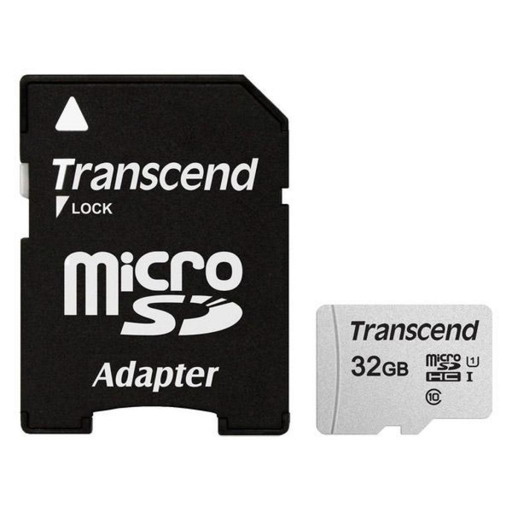 Картка пам'яті micro SDHC 32Gb Transcend UHS-I U1 (TS32GUSD300S-A)