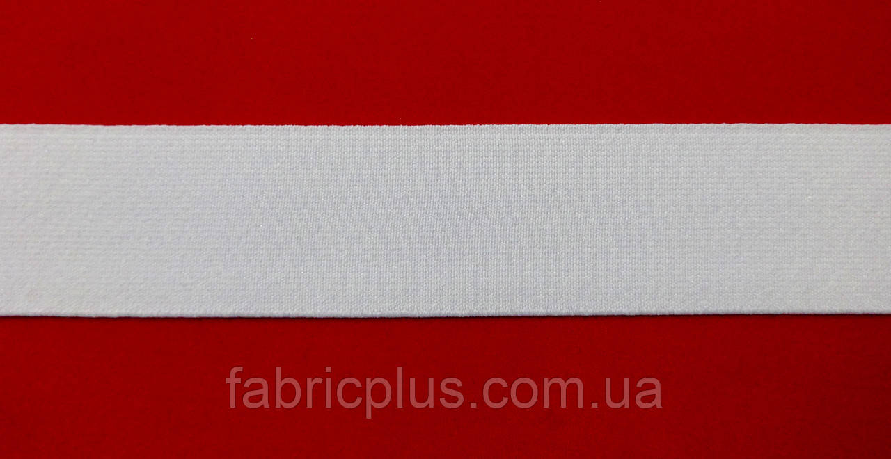 Гумка 3.5 см біла  Fabric Plus, фото 1