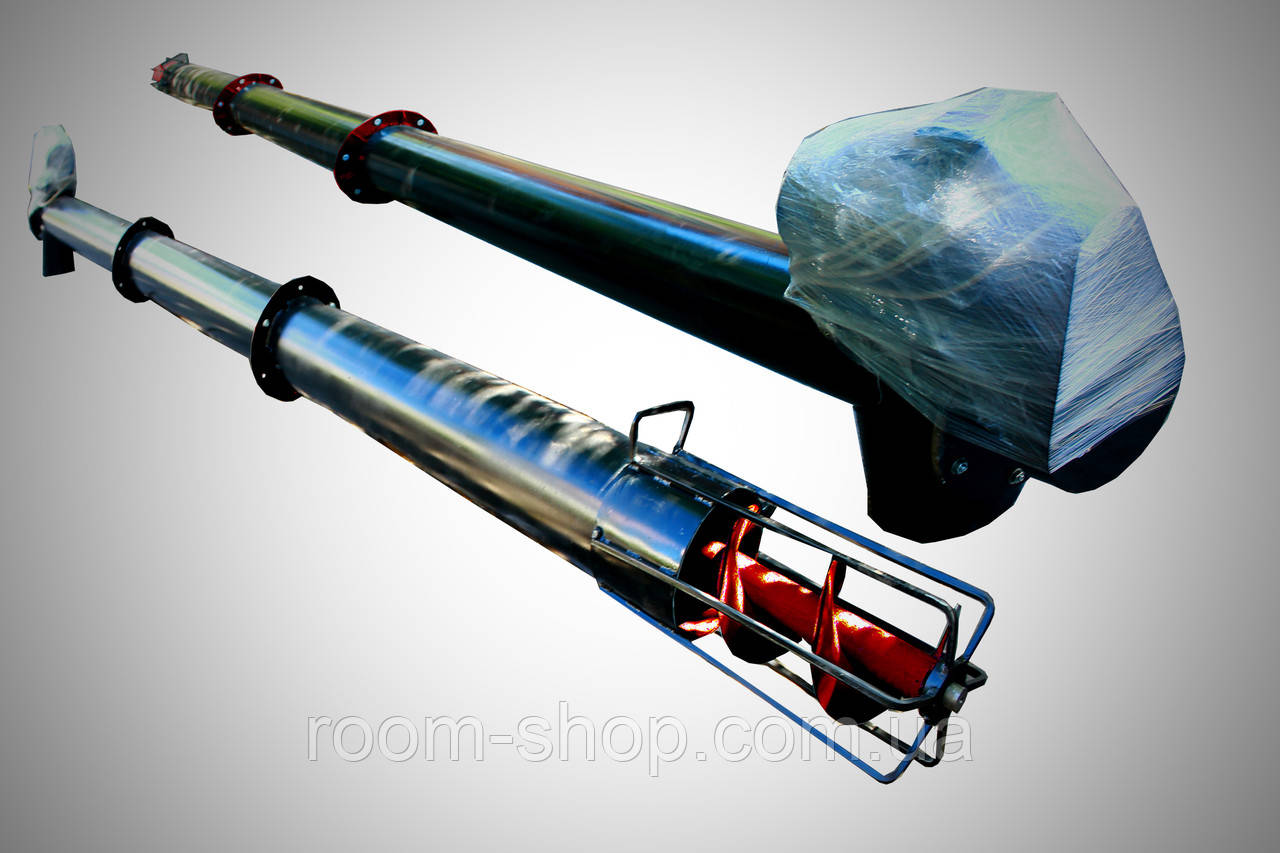 Шнековий транспортер (гвинтовий навантжуваль) діаметром 219 мм, завдовжки 9 метрів