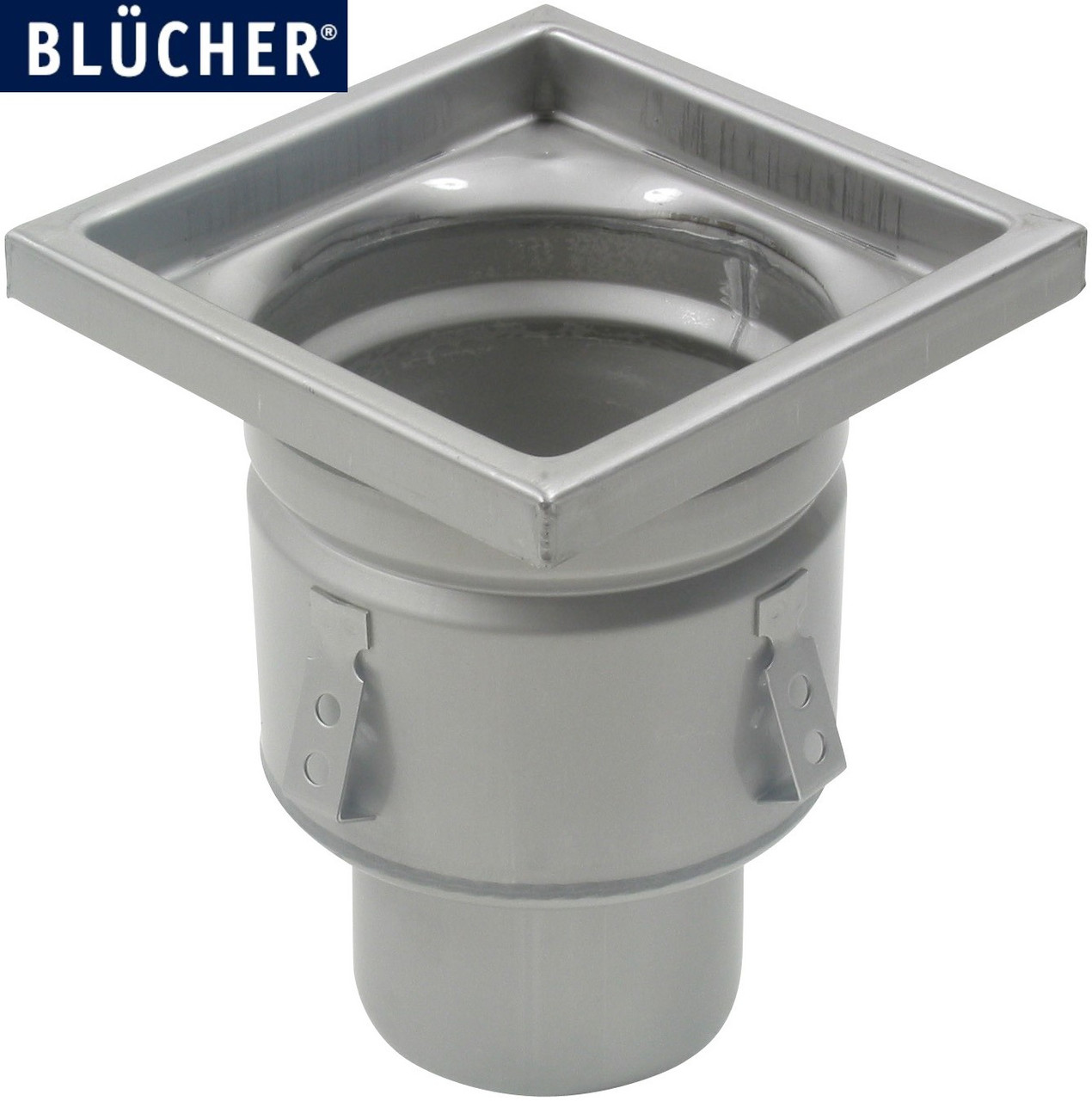 Промисловий трап (корпус) для кухні Blucher 766.402.110, нержавіюча сталь, DN110, 200x200 мм