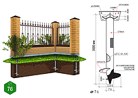 Монтаж винтовых свай диаметром 76 мм
