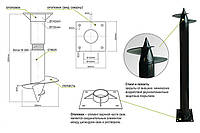 Монтаж гвинтових паль діаметром 219 мм