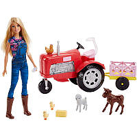 Кукла Барби фермер и трактор Barbie Tractor FRM18