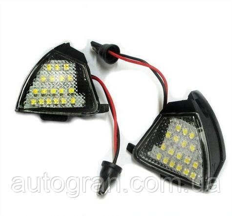 Світлодіодне підсвічування дзеркал Volkswagen Passat B6, Golf 5, Jetta 2006-2010, фото 1