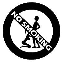 Наклейки - NO SMOKING черные