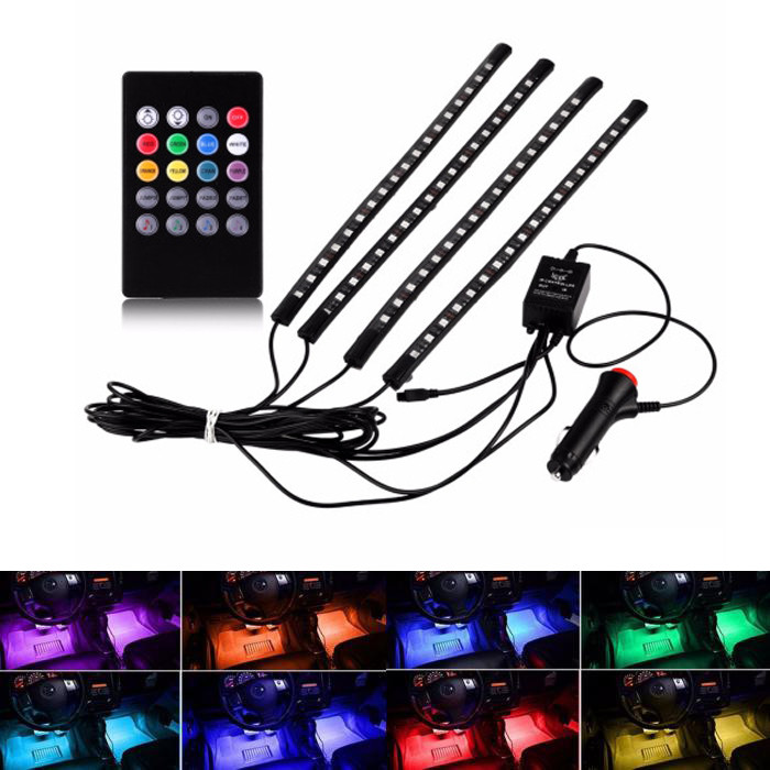 Світлодіодна LED-підсвітка в салон автомобіля на пульті керування