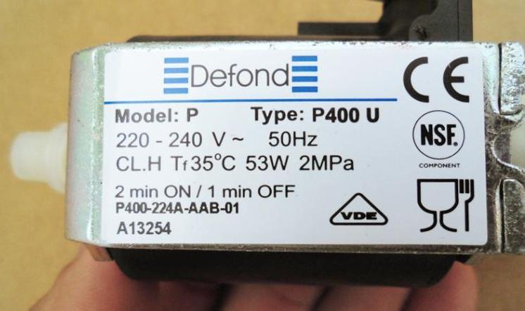 Помпа (насос) Defond 53W Type P400U