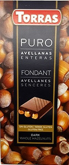Чорний шоколад Torras з фундуком , 200 гр