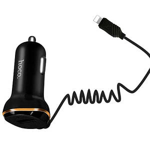 Автомобільна зарядка Hoco Z14 Charger + Cable (Lightning) 3.4 A 1USB
