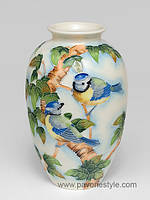 Порцелянова ваза "Синя птиця" (Pavone) JP-97/42, фото 2
