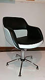 Перукарське крісло Ребекка чорно-біле, фото 2