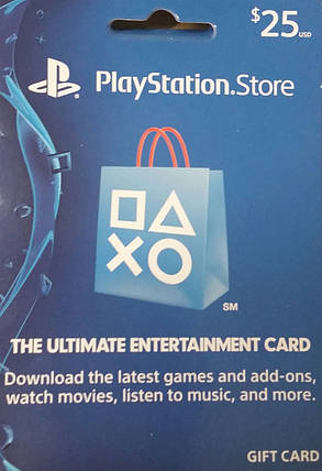 Playstation Network Card 25$ (USA), фото 2