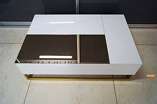 Журнальний стіл Golden style на металевій опорі, фото 2