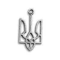 Підвіска металева 1.8 см СРІБНИЙ ТРИЗУБ