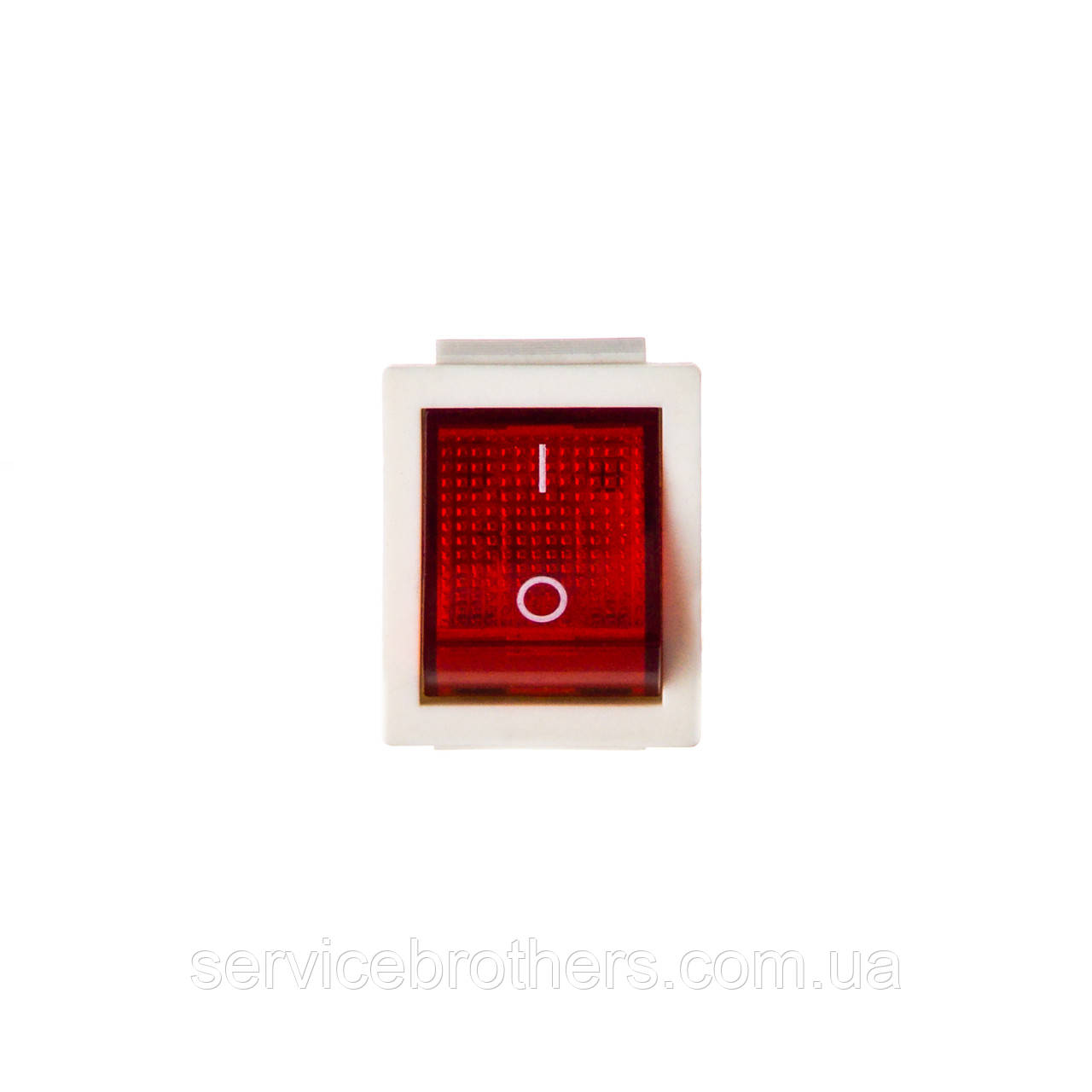 Двополюсна світна кнопка червона