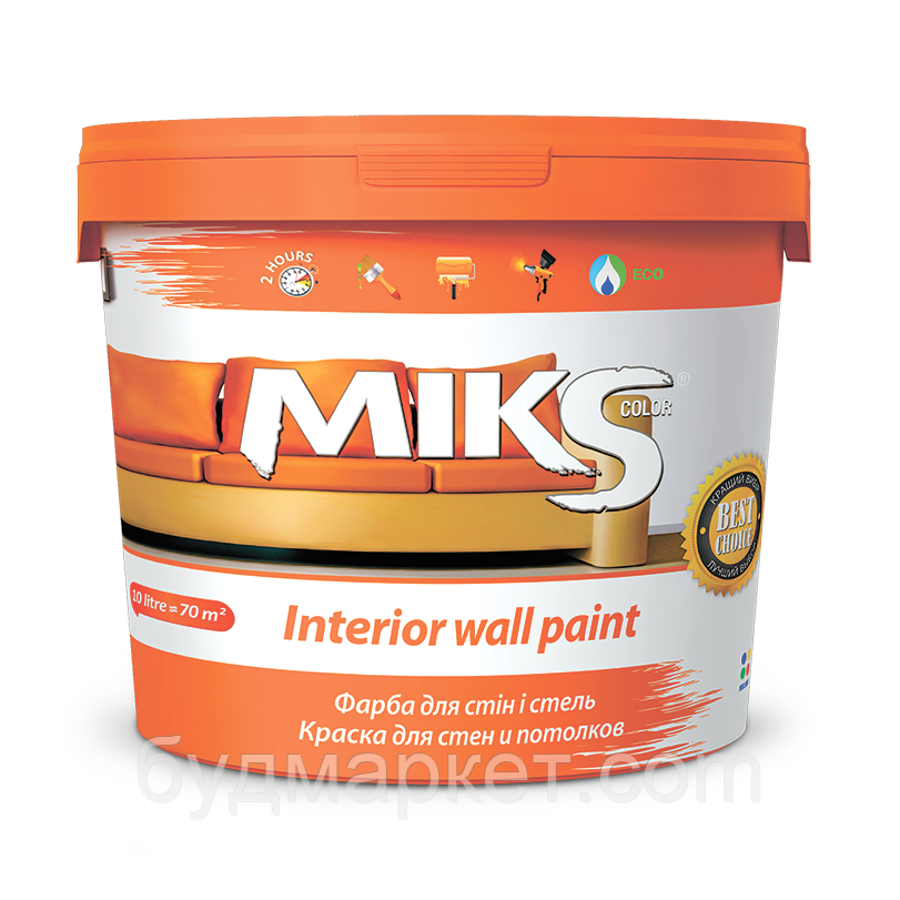 Фарба MIKS color для стін і стелі, 4,2 кг