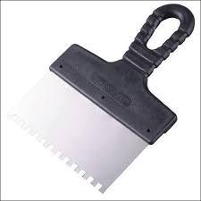 Шпатель з пластмасовой ручкою, зубчастий 300 мм 8х8 мм, фото 1