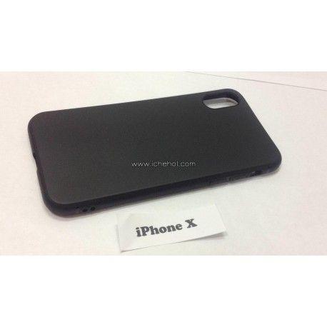 Чорний Силіконовий чохол для iPhone X