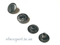 Кнопка Альфа 15 мм Чорний нікель (10 шт)