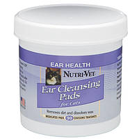 Nutri-Vet Feline Ear Wipe НУТРИ-ВЕТ ЧИСТЫЕ УШИ влажные салфетки для гигиены ушей кошек, 90 шт