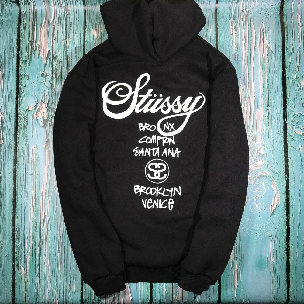 Толстовка чоловіча з принтом "Стасси Стусси" STUSSY | Кенгурушка XS