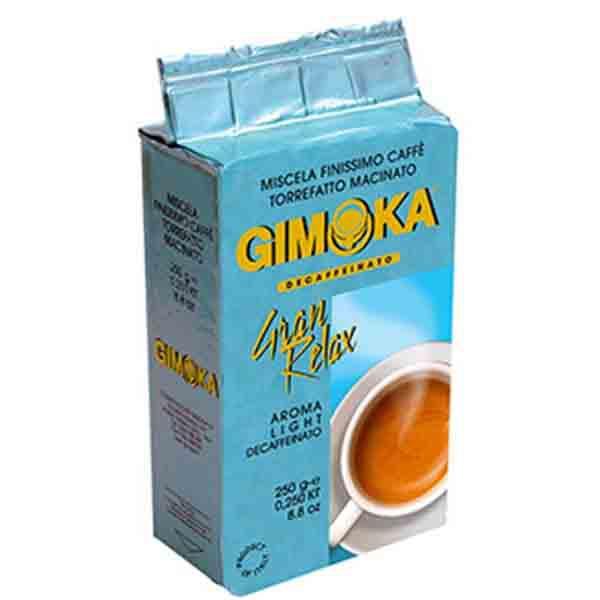 Мелена кава Gimoka Gran Relax Decaffeinato 250 р. Італія (Джимока без кофеїну)