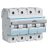 Автоматичний вимикач 80 А, 4п, С, 10 kA, Hager HLF480S, Хагер модульний автомат для щитів і боксів, фото 1