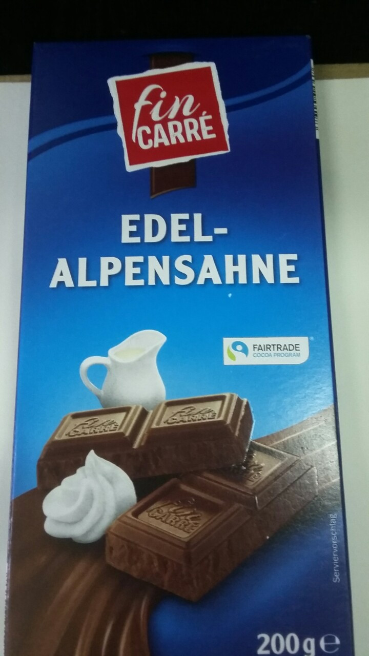 Молочний шоколад з альпійського молока від Фін Карре. 200гр. Fin Carre Edel alpensahne