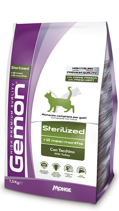 Корм Gemon Cat Sterilized з індичкою (Light Stirility) 20 кг