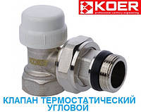 Клапан термостатичний 1/2" кутовий М30*1.5 KOER
