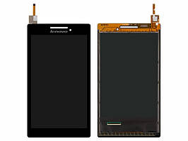 Дисплей для Lenovo Tab 2 A7-10, A7-10F, A7-20F, модуль в зборі (екран і сенсор), чорний, оригінал