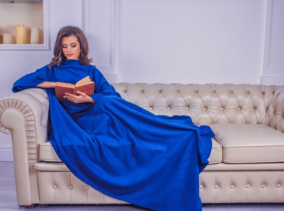 

Плед. Рукоплед синий, флис. 170*130 см Кладовка