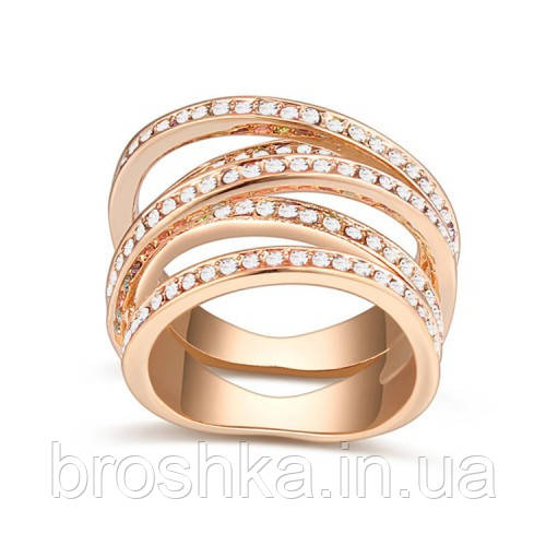 Багатошарові кільця De Grisogono ювелірна біжутерія в лимонній позолоті