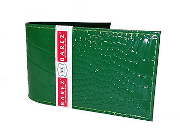 Візитниця Зелена шкіряна крокодиляча шкіра галантерейна Barez