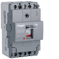 Автоматичний вимикач 16 А, 3п, 18kA, Тфікс./Мікс, Hager HDA016L, Хагер автомат силовий для щитів, боксів