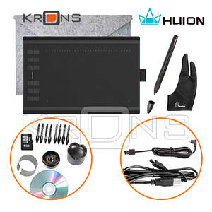 Графічний планшет ПРО з пером HUION New 1060 Plus 8192 суперкомплект
