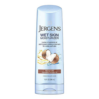 Зволожувальний лосьйон для тіла з кокосовою олією Jergens Wet Skin Body Moisturizer 295 мл