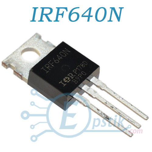 IRF640NPBF, MOSFET транзистор, N-канал 200 В 18 А, TO220, фото 1