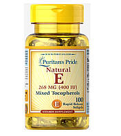 Витамин Е-400 смесь токоферолов Puritan's Pride Vitamin E-400 iu Mixed Tocopherols Natural 100 капс.