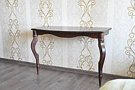 Приставной столик "Прованс" из натурального дерева коричневый